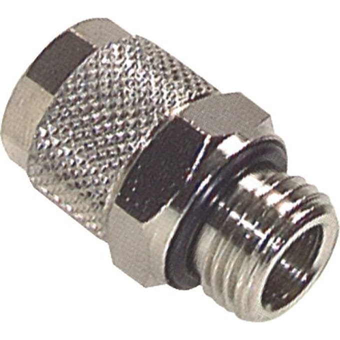 8x6 & G3/8'' Vernikkeld Messing Rechte Opsteekkoppeling Buitendraad NBR [2 Stuks]