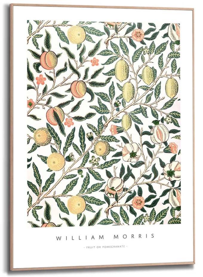 Schilderij William Morris - fruit or pomegranate - 70 x 50 - Hout - REINDERS