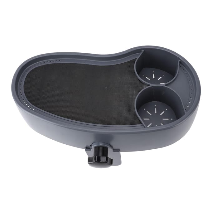 Hottub Dienblad Verstelbaar Plastic Antislip met Bekerhouder Hottub Serveerblad voor Drank Boeken black