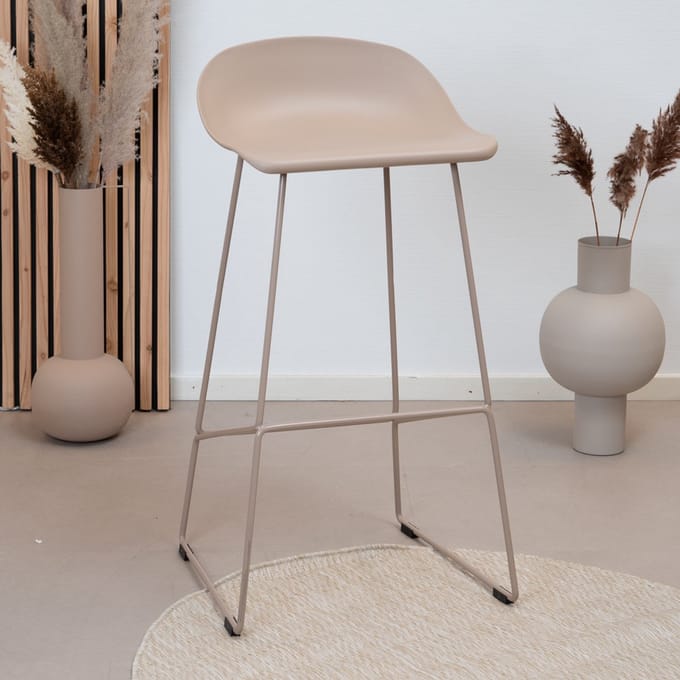 Bronx71® Scandinavische Barkruk Ellen taupe 76 cm - barstoel