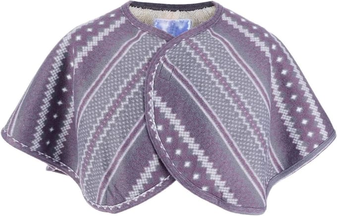Schoudersjaal - Warme Cape - Warm Blijven - Dubbelzijdig Pluche - 90 cm - Zwart