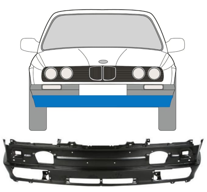 Voor bumperbalk voor BMW 3 E30 1987-1994