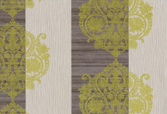 Dutch Wallcoverings vliesbehang ornament/streep - bruin