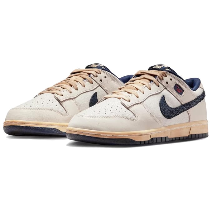Stranger Things x Nike Dunk Low Phantom Unisex Sneakers Grijs Midnight-Navy College-Grijs IH6766-001 41