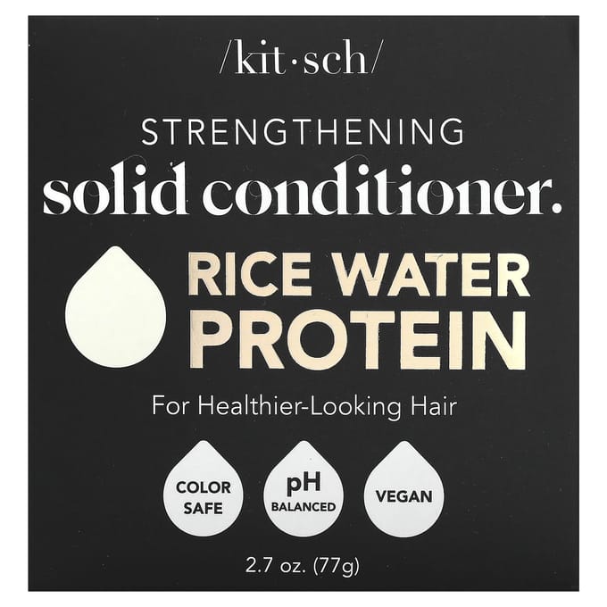 Kitsch, Après-shampoing solide amélioré, riz, protéines d'eau purifiée, thé blanc et mandarine, 1 barre, 76 g (77 g) beige