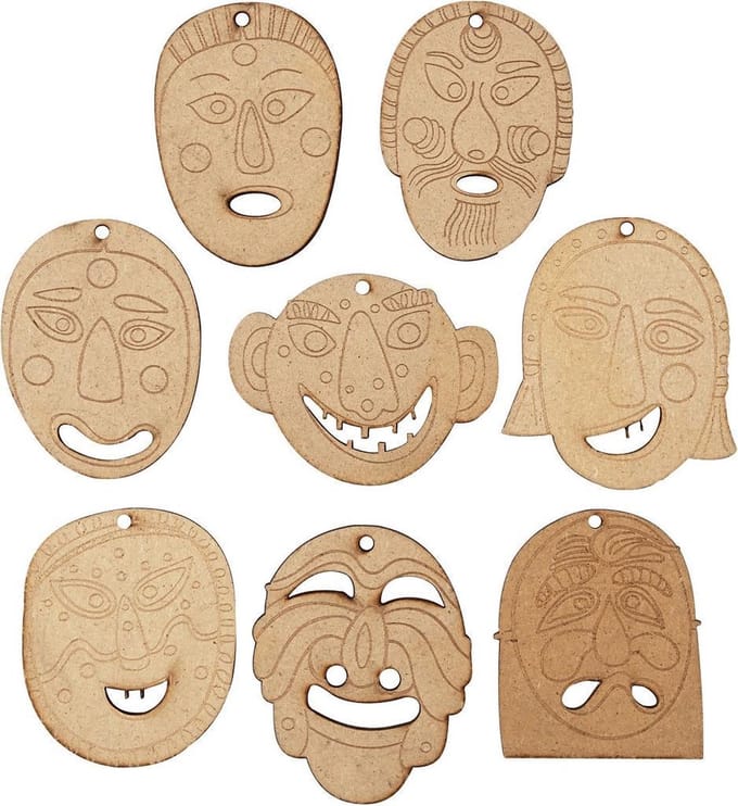 Maskers, afm 5,5-7 cm, dikte 4 mm, 24 stuk/ 1 doos