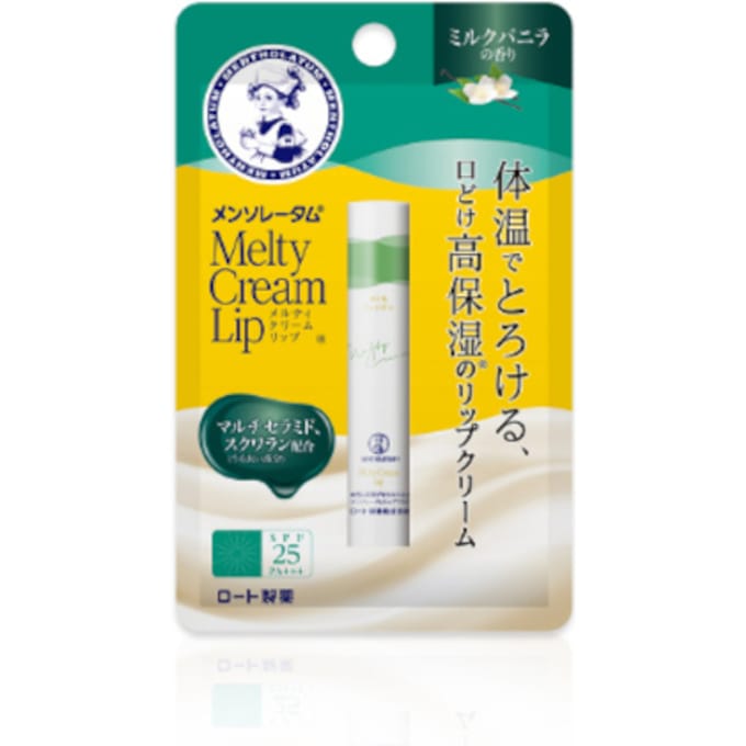 Rohto Mentholatum - Melty Cream Lip Balm SPF25 PA+++ - Milk Vanilla