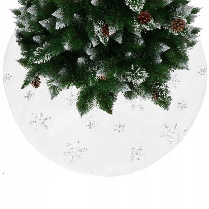 Springos Kerstboomrok | Kerstboomkleed | Kerstboomversiering | 90 cm | Wit