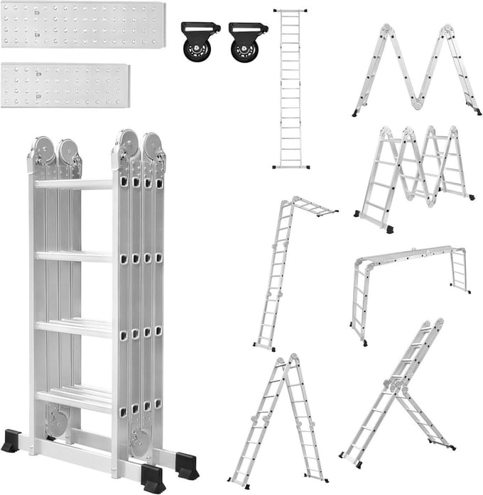 Vouwladder - Telescopische Ladder - Aluminium trap - trap licht