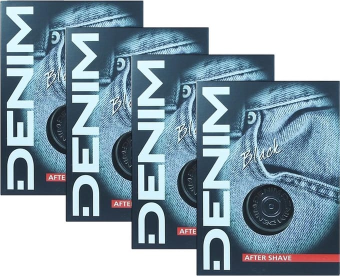 Denim Black Aftershave lotion 4 x 100 ml