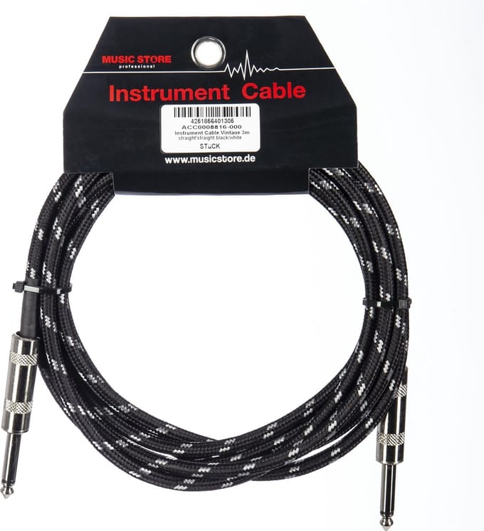 MUSIC STORE Instrumentkabel vintage 3 m - Instrumentenkabel