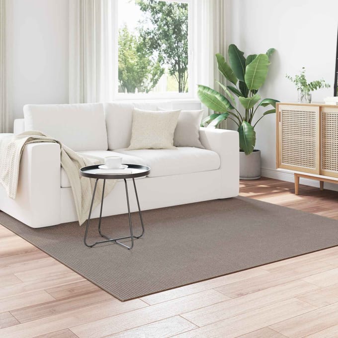 vidaXL - Binnen - kleed - LUGO - Crème - en - Taupe - 200 - x - 200 - cm - Polyester