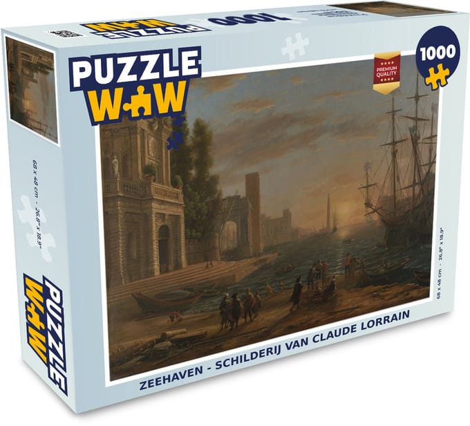 Puzzel Zeehaven - schilderij van Claude Lorrain - Legpuzzel - Puzzel 1000 stukjes volwassenen