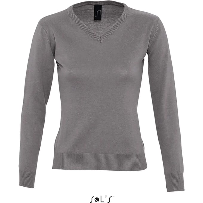 SOL'S Women´s V-Neck Sweater Galaxy L411 - Medium Grey (Solid) - M