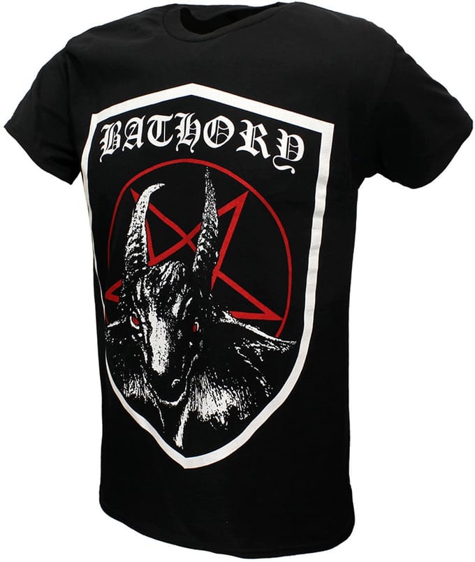 Bathory Shield T-Shirt - Officiële Merchandise - S