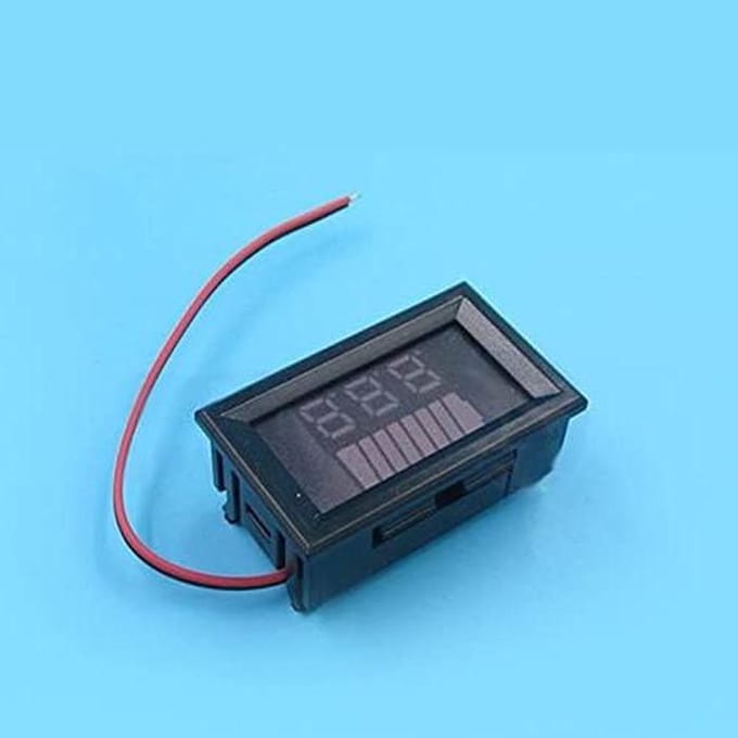 Voltage Meter - Batterij Indicator - Accu Status Tonen - Waterdicht Ontwerp - 15 cm - Zwart