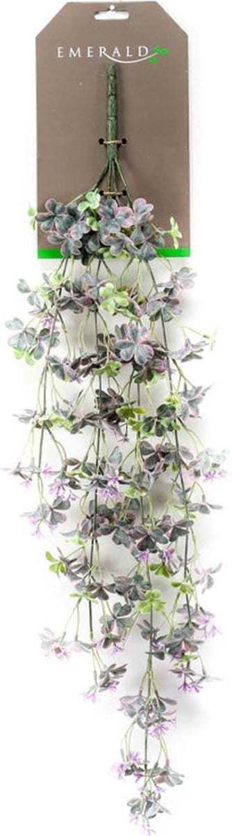 Emerald - Kunst Hangplant Oxalis 70cm - Kunstplant voor binnen