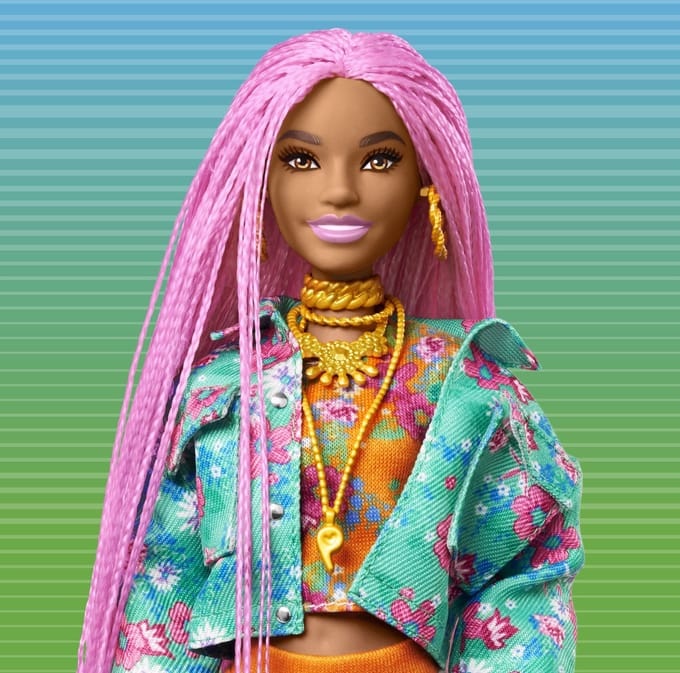 Barbie Tienerpop Extra Unicorn-pig Roze 2-delig