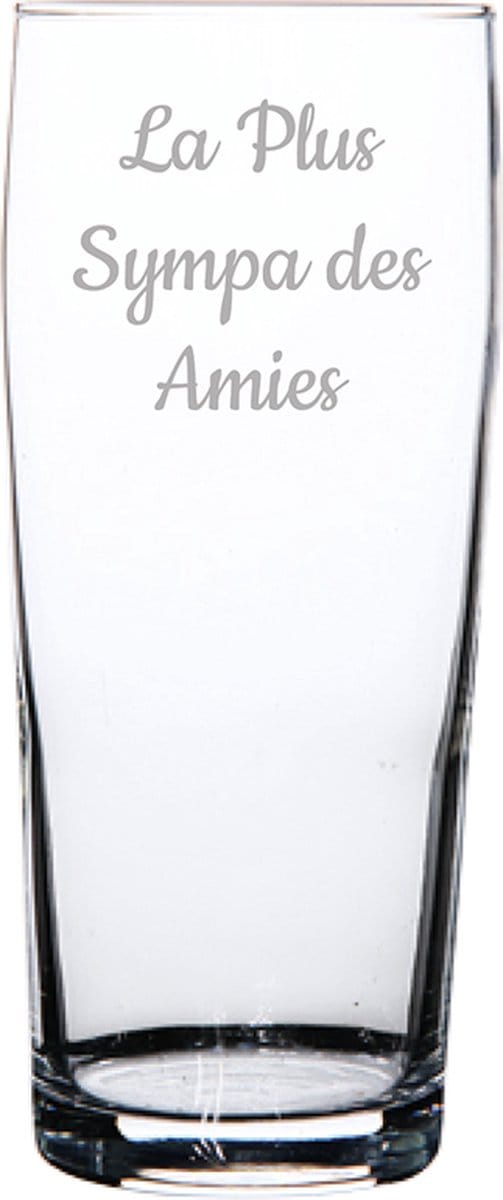 Bierfluitje gegraveerd - 19cl - La Plus Sympa des Amies