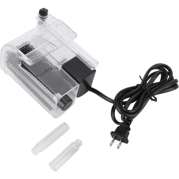 3-in-1 Externe Hangende Visvijver Powerfilter Aquarium Zuurstof Luchtpomp gray
