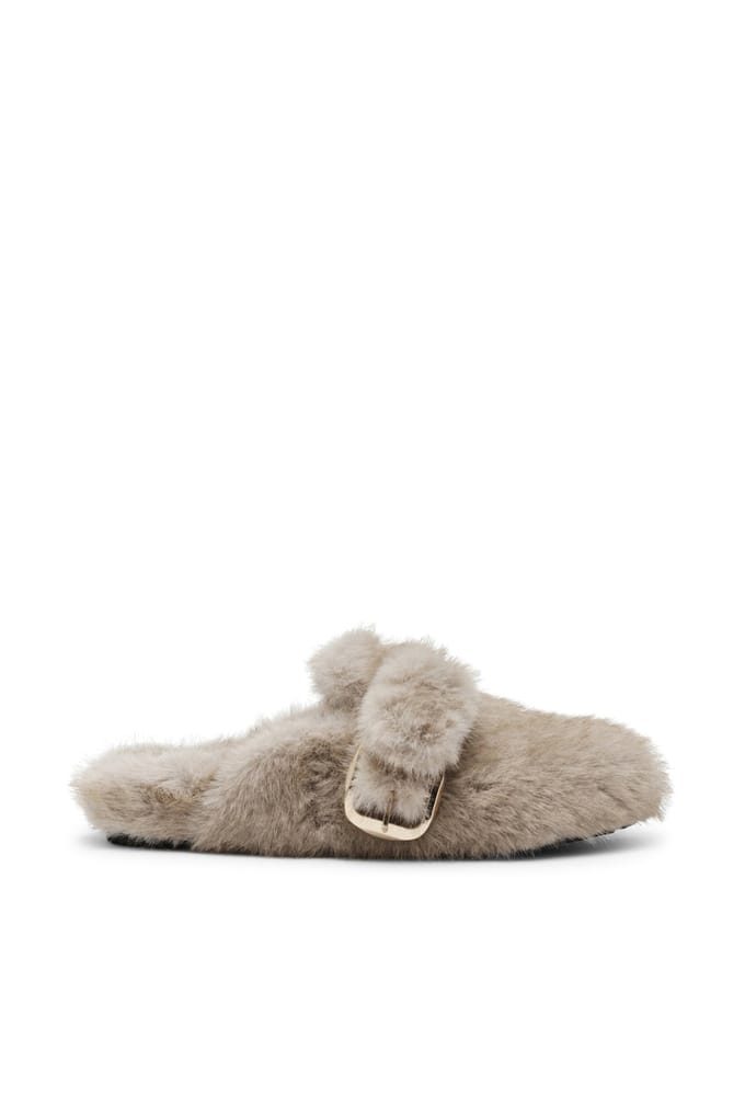 Steve Madden Plushie Mules Natural Größe: 40 | Flip-Flops Outlet | Damen