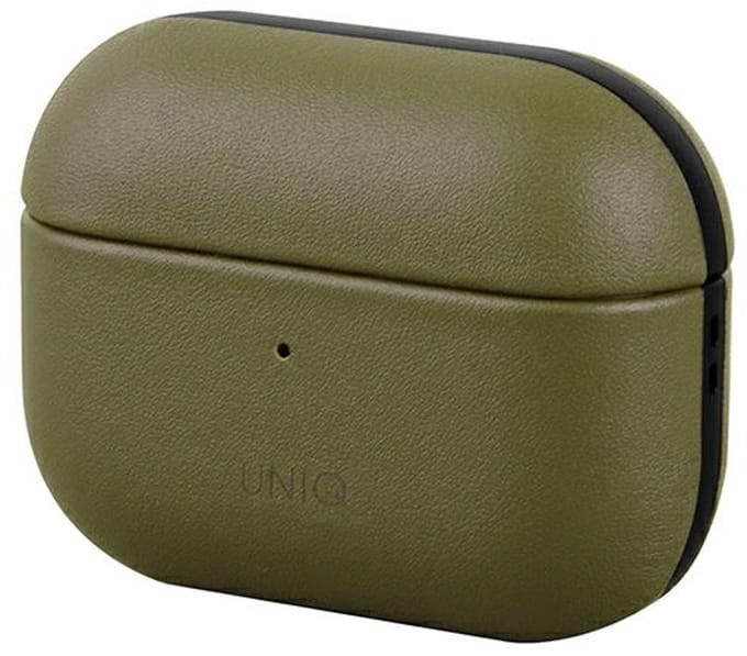 UNIQ Terra AirPods ProEcht Lederen Hoesje Olijfgroen