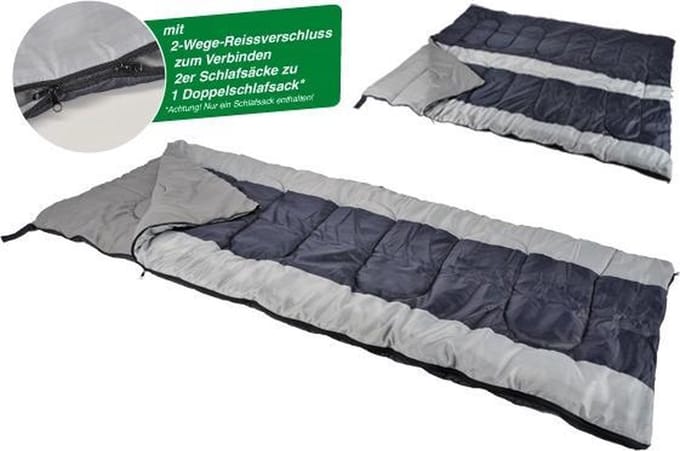 Slaapzak met rits voor dubbelslaapzak