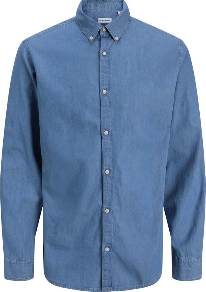 JACK&JONES - JJEPERFECT DENIM SHIRT LS SN - Heren - Overhemden
