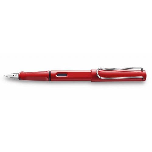 Lamy vulpen, model safari red met een medium blauwe vulling
