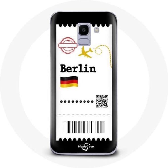Coque pour Samsung Galaxy A8 2018 Billet d'avion Berlin