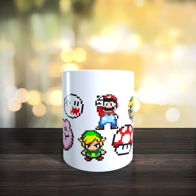Mario - Zelda - Nintendo mok - oldschool - snes - nes - retro