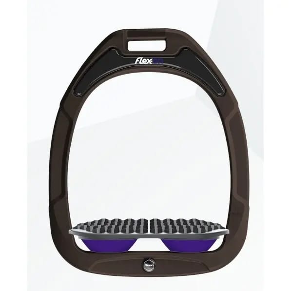 Endurance stijgbeugels Bruin/Grijs/Paars Flex-On Green Composite