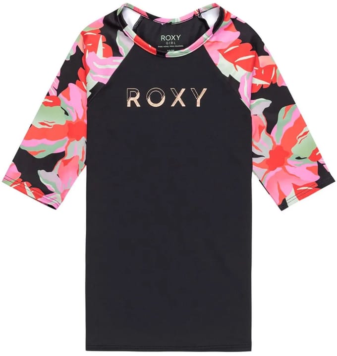Roxy Rg Active Lycra Korte Mouw Rash Guard Zwart 16 Years Meisje