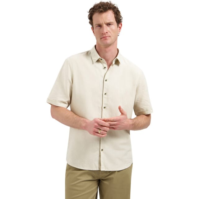 No Excess Shirt short sleeve with linen desert