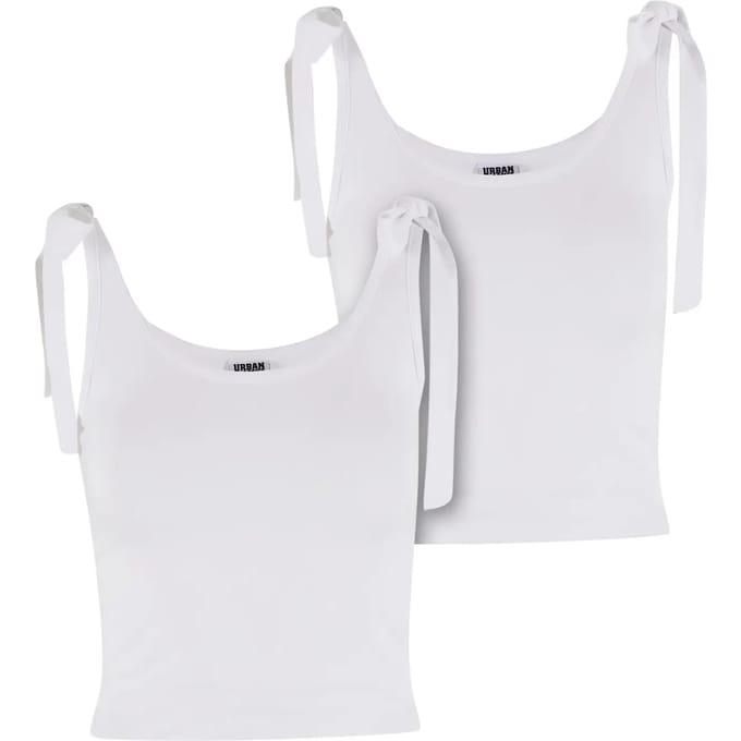 Urban Classics - Tied Basic Jersey Crop top - XXL - Wit/Wit