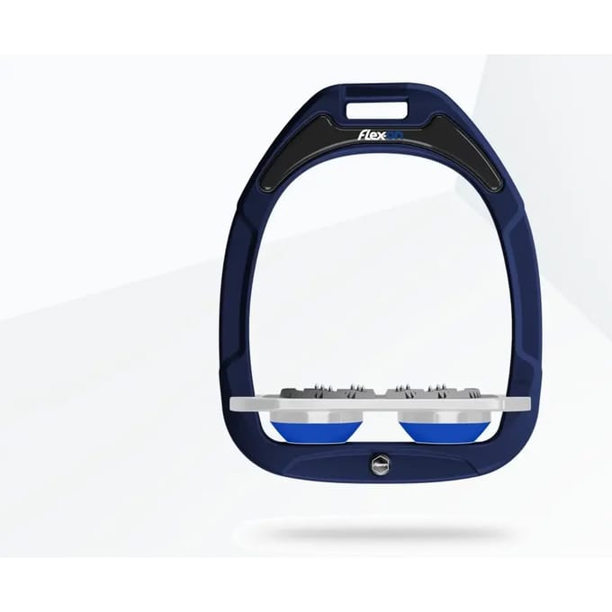 Ultra Grip Plat Stijgbeugels Marine/Grijs/Blauw Flex-On Green Composite