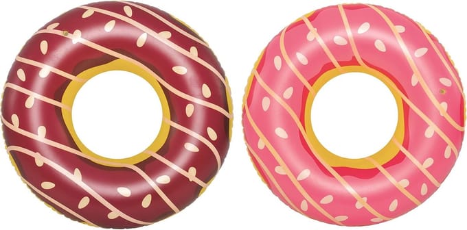 Zwemband Donut - Opblaasbare Ring - Zwemmen Ontspannen - XXL Formaat - 125 cm Diameter - Bruin