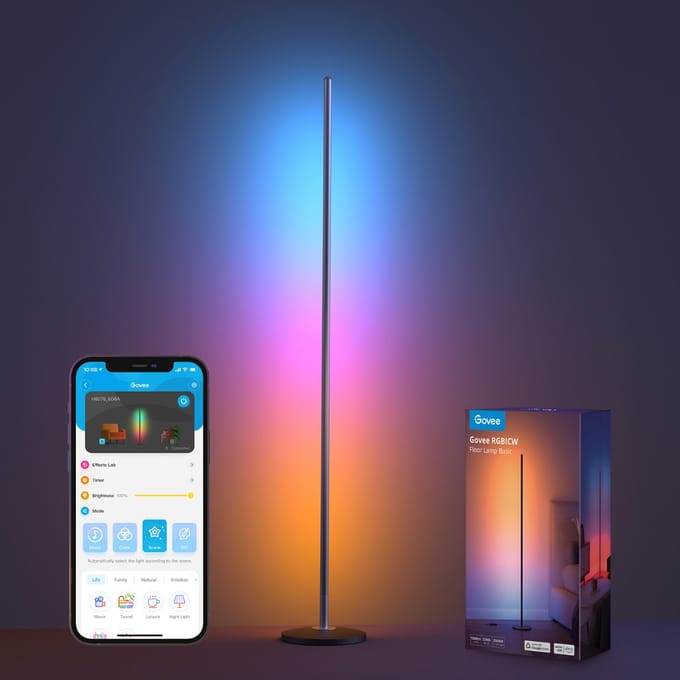 Govee H8076C - floor lamp - LED - RGB/warm white light - 2700-6500 K