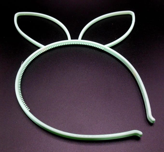 Diadeem met grote oren mintgroen - kinderfeestje - verjaardag