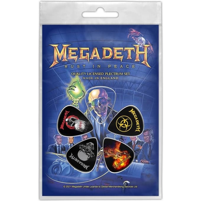 Megadeth Rust in Peace Unisex Plectrumset - meerkleurig - Standard