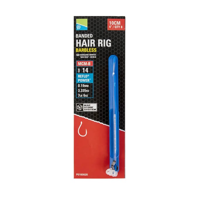 Gemonteerde haken Preston mcm-b banded hair rigs mcm (x8)