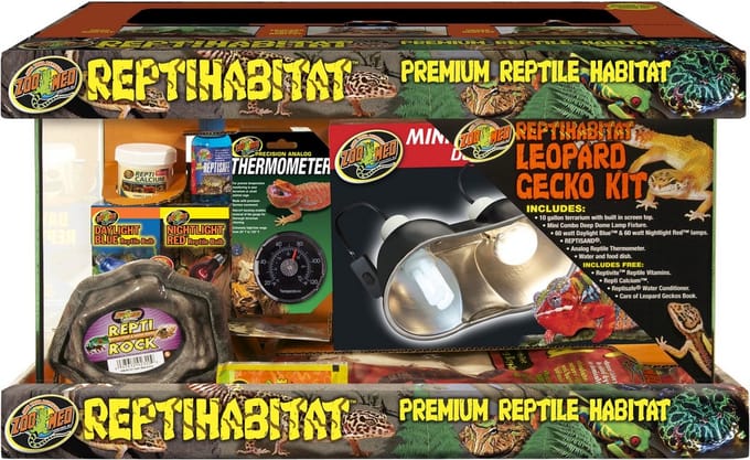 Zoo Med Terrarium - ReptiHabitat Leopard Gecko Kit - 51x25x30cm