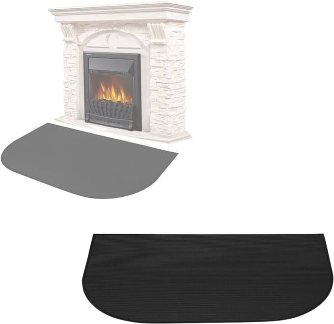 CLVP® Vuurvaste Mat - Hittebestendige Haardmat - Open Haard - Zwart