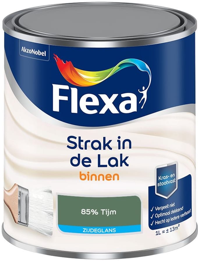 Flexa - Strak In De Lak Binnenlak Zijdeglans - 85% Tijm - Mengverf - 1 L
