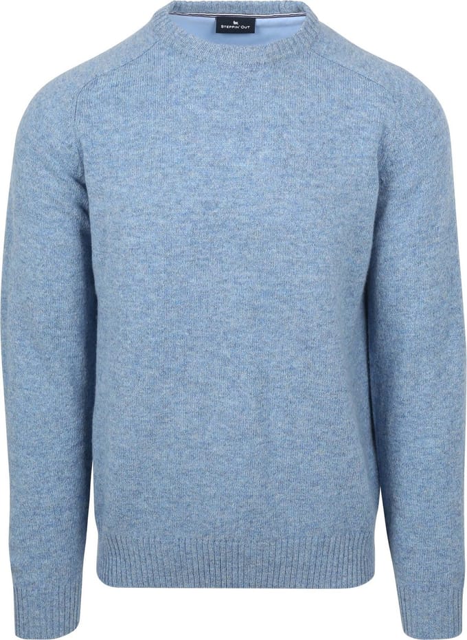 Steppin' Out Trui Lamswol Blauw - Maat L - Heren