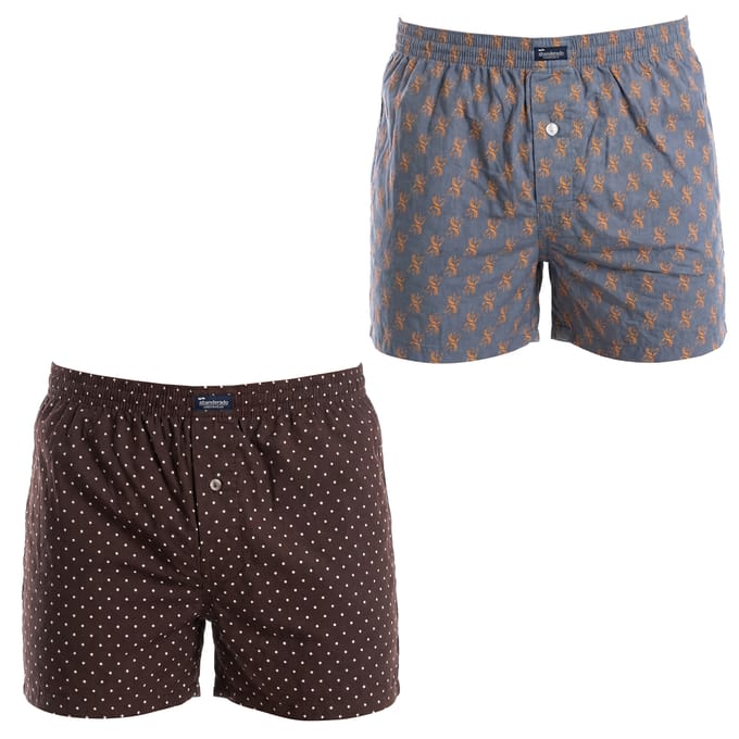 Pakket van 2 Essentiële Katoenen Heren Boxer Shorts met Elastische Tailleband A0100