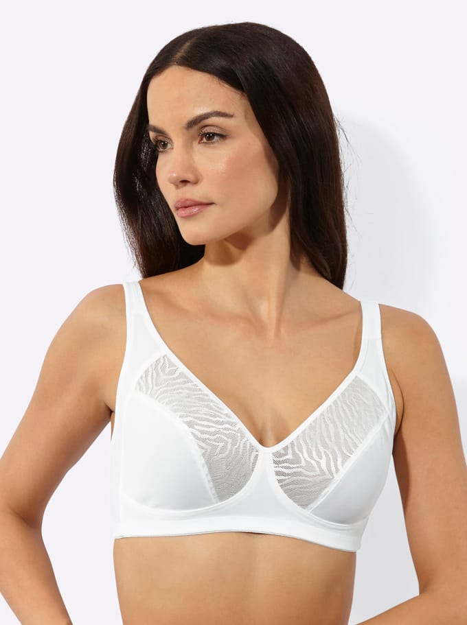 Naturana - Soft bh jaquard print - Ecru - 86046 - 100B