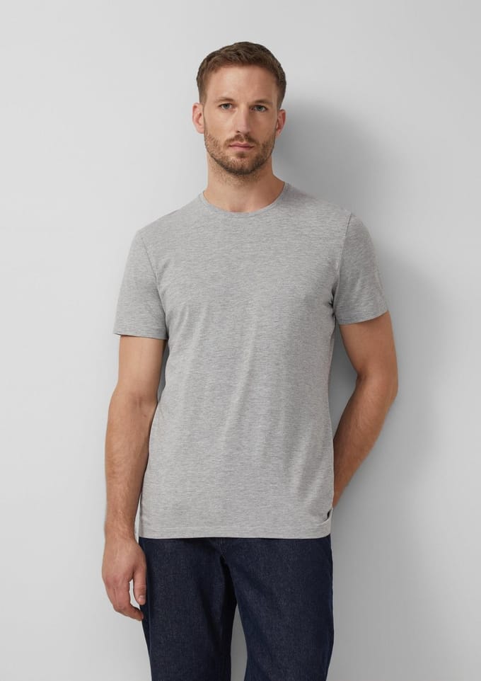regular fit T-shirt met ronde hals