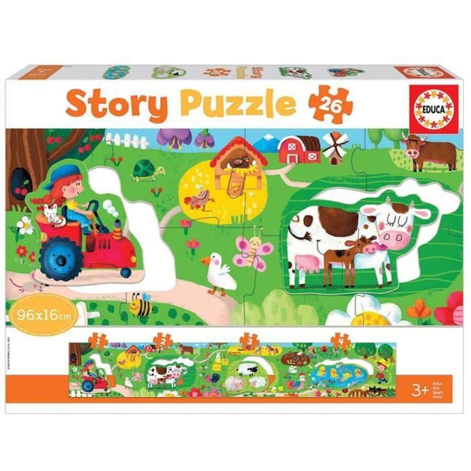 26-delige puzzel met geschiedenis boerderij Educa