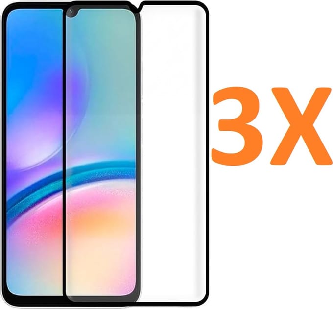Volledige dekking Screenprotector Glas - Tempered Glass Screen Protector Geschikt voor: Samsung Galaxy A15 - 3x